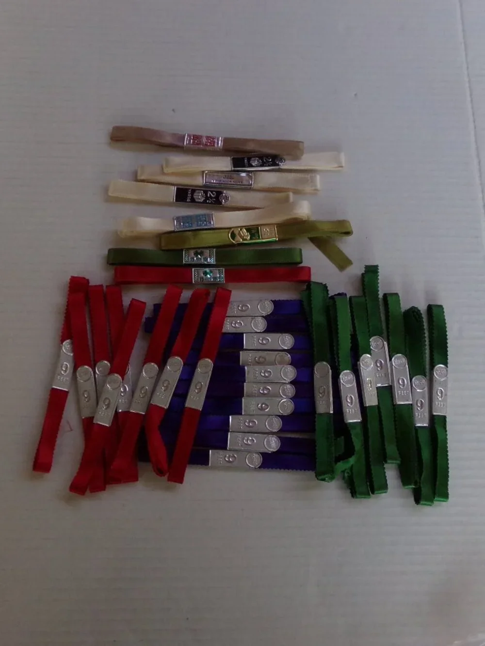 New Floral Craft Ribbon Rayon Solid Red Green Purple Ivory 1/2'' Woven Edge